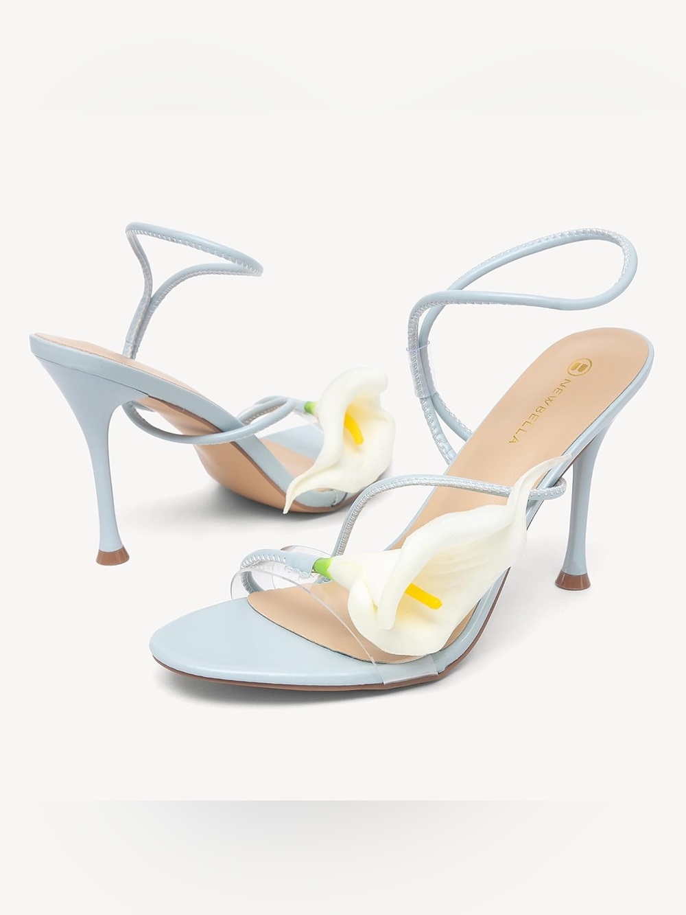 NEWBELLA Women’s Floral Stiletto Sandals